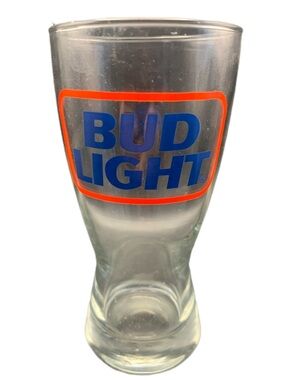 Vintage Budweiser Bud Light Pilsner Glass Logo Official Product